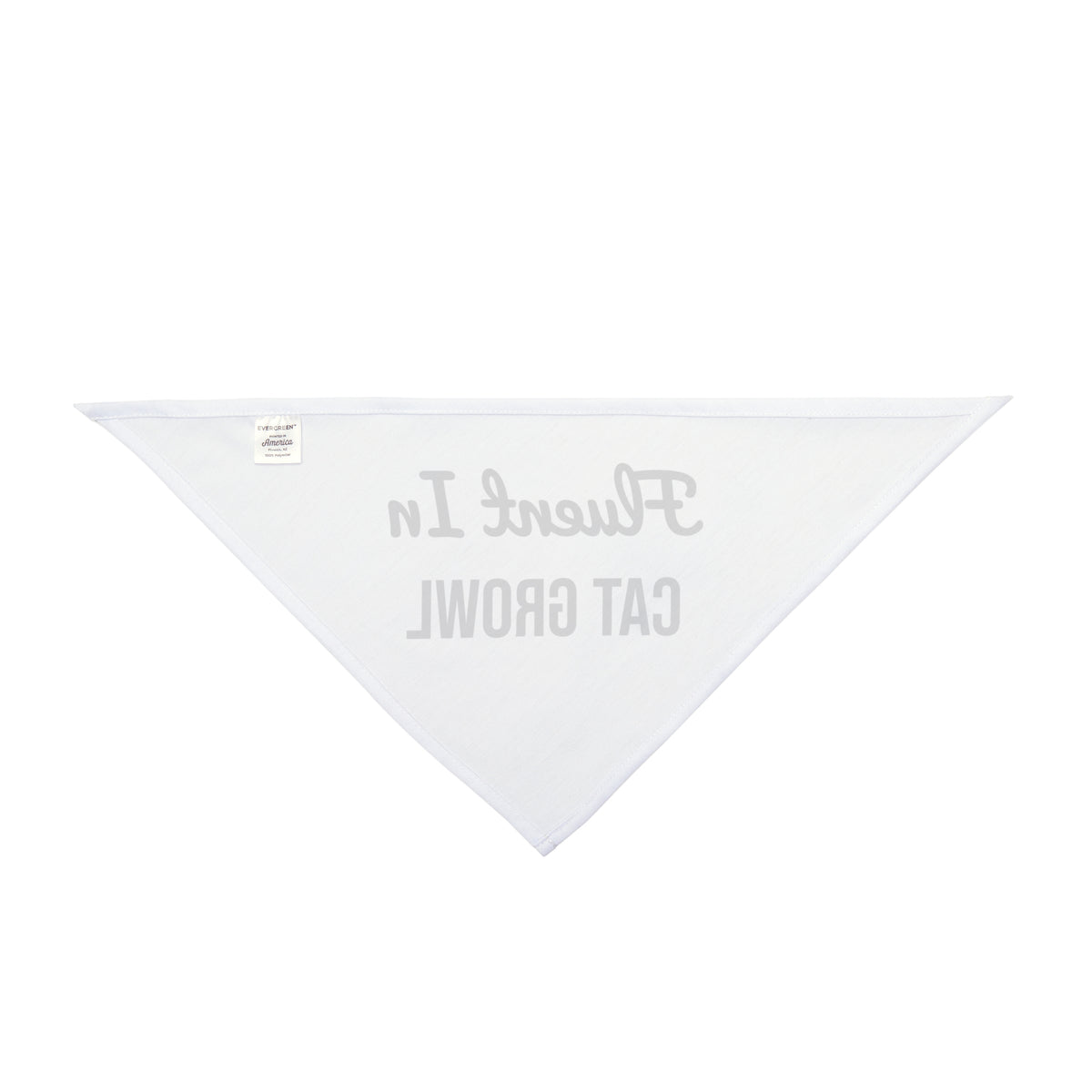 Funny Vet Tech Dog Bandana Fluent In Cat Growl Script Lettering