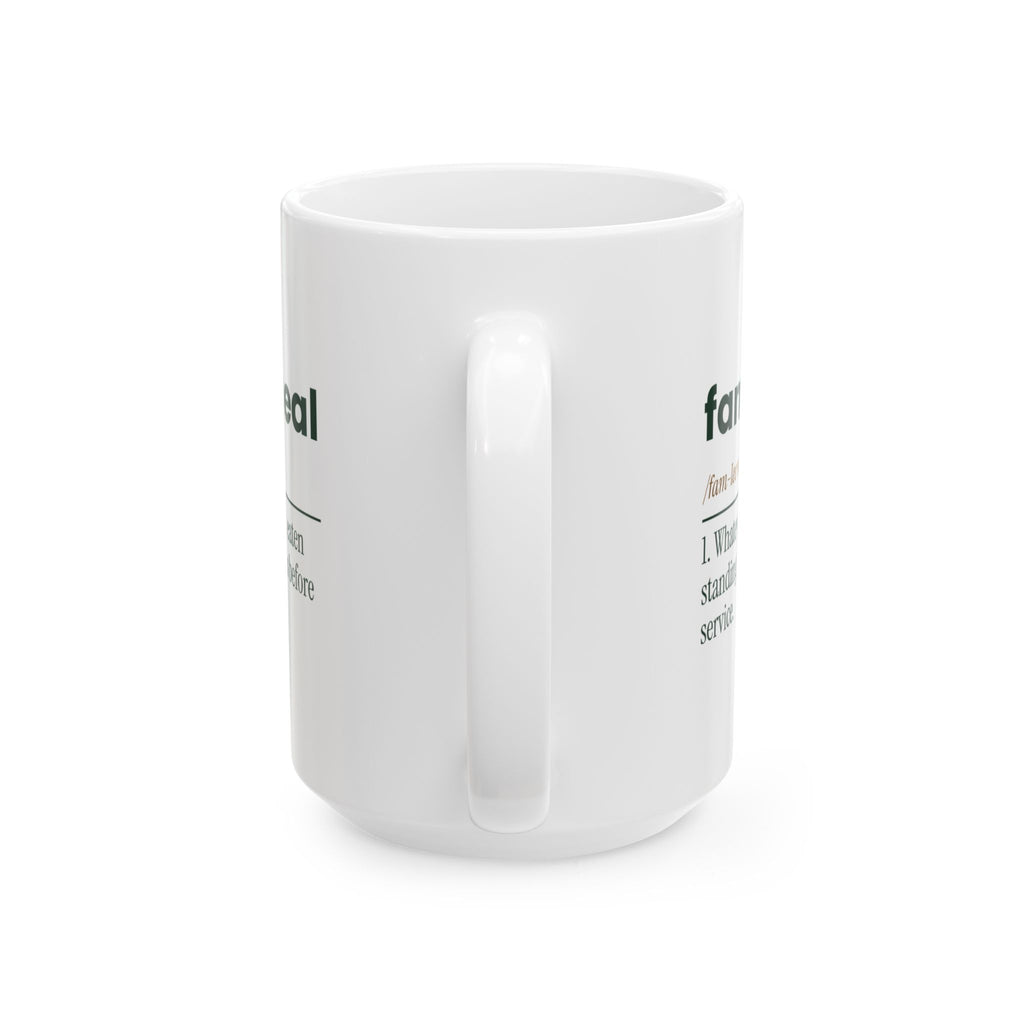 Funny Chef Coffee Mug Family Meal Dictionary Definition For Cooks