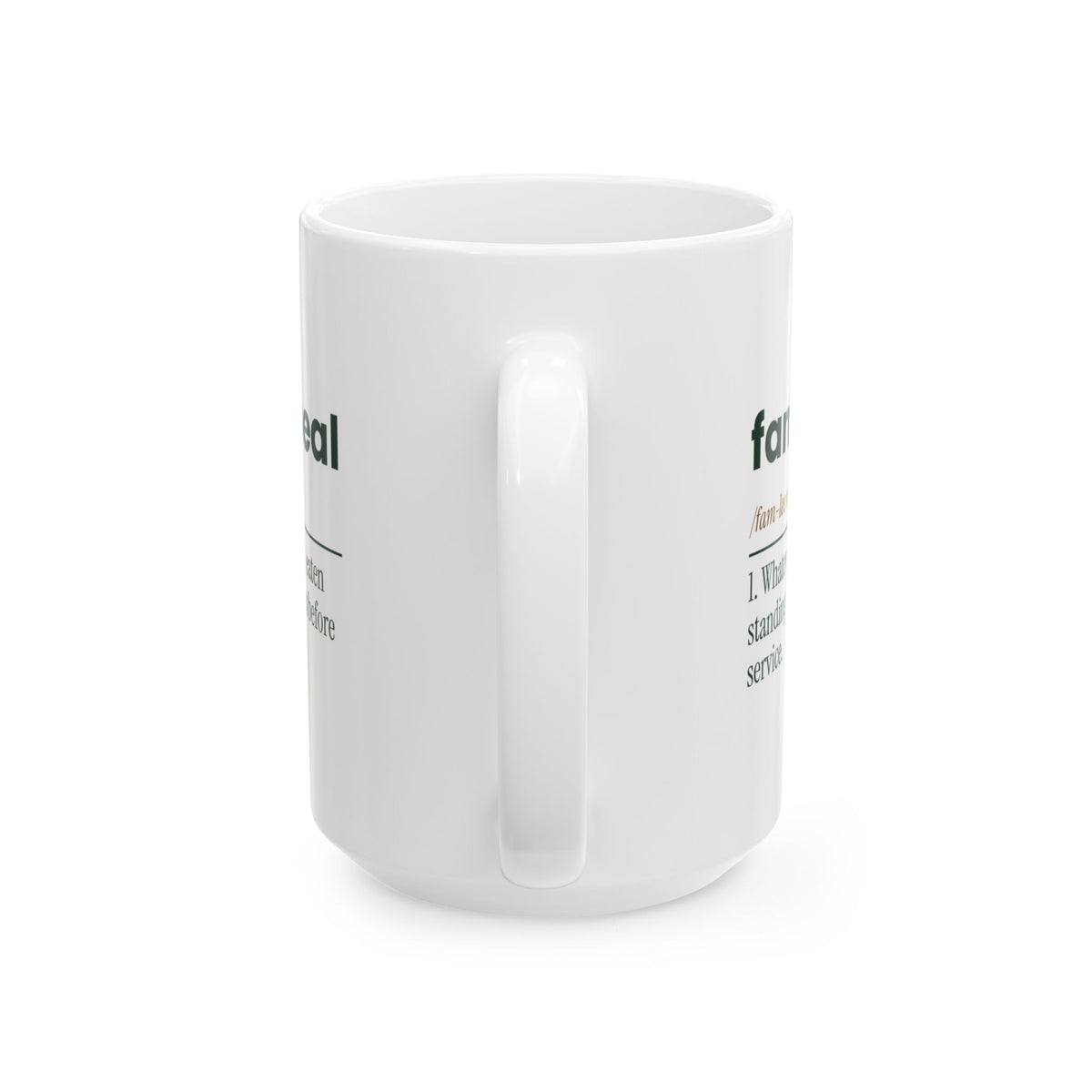 Funny Chef Coffee Mug Family Meal Dictionary Definition For Cooks