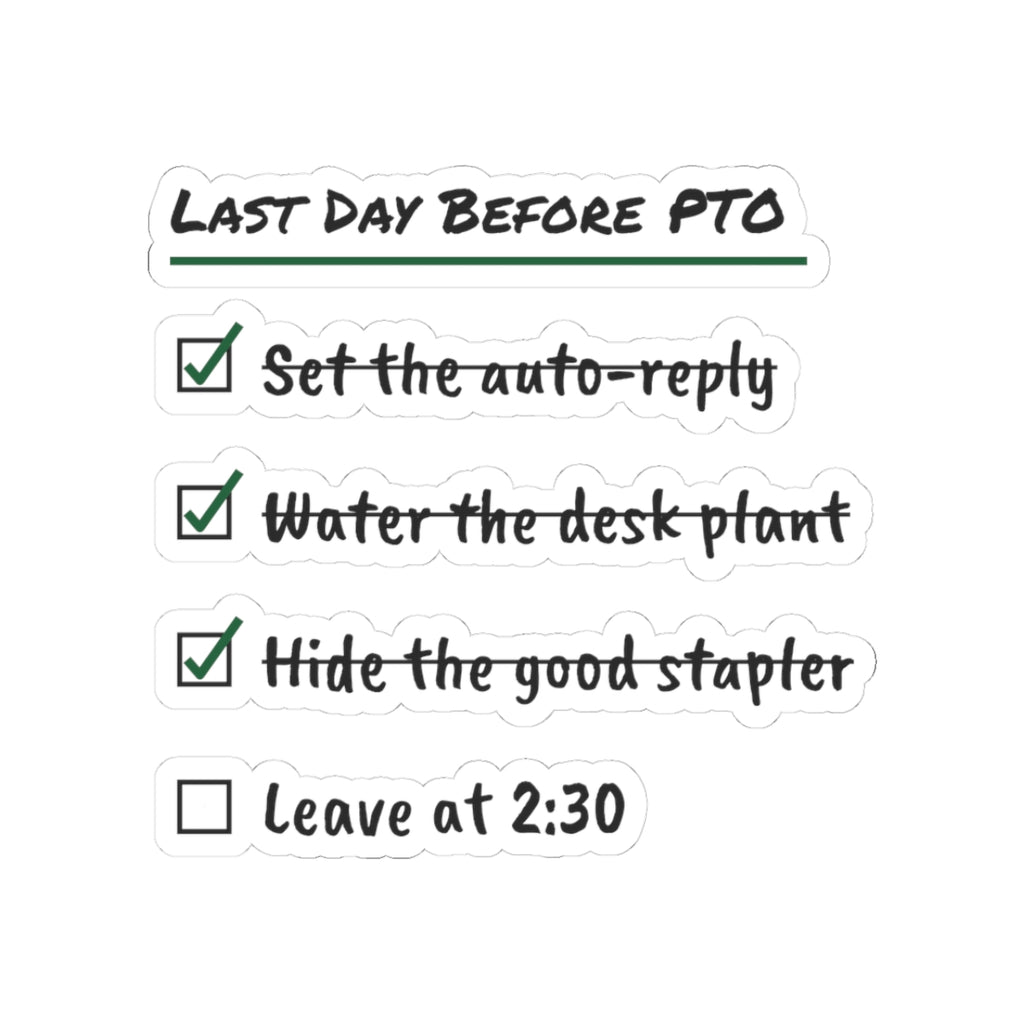 Funny Christmas Coworker Sticker Hide The Good Stapler Checklist