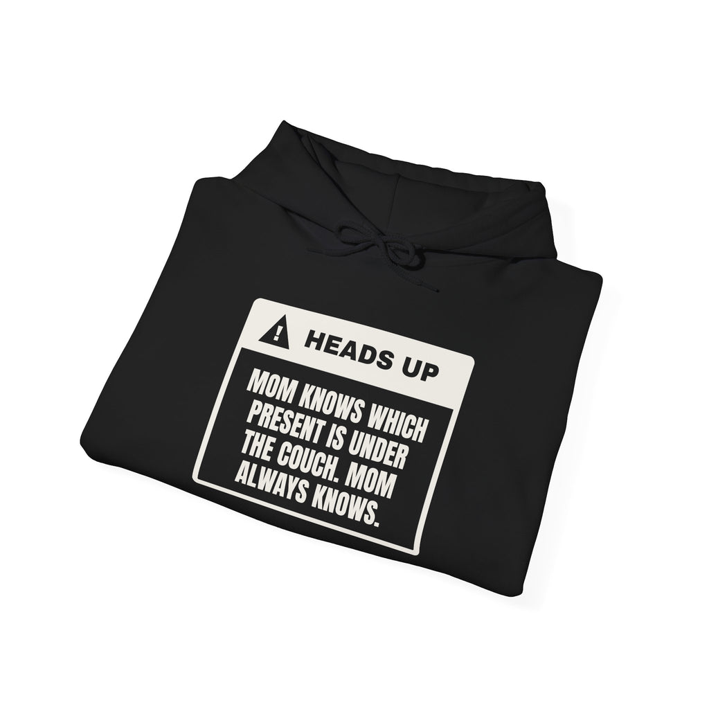 Funny Christmas Mom Hoodie Mom Knows What's Under The Couch