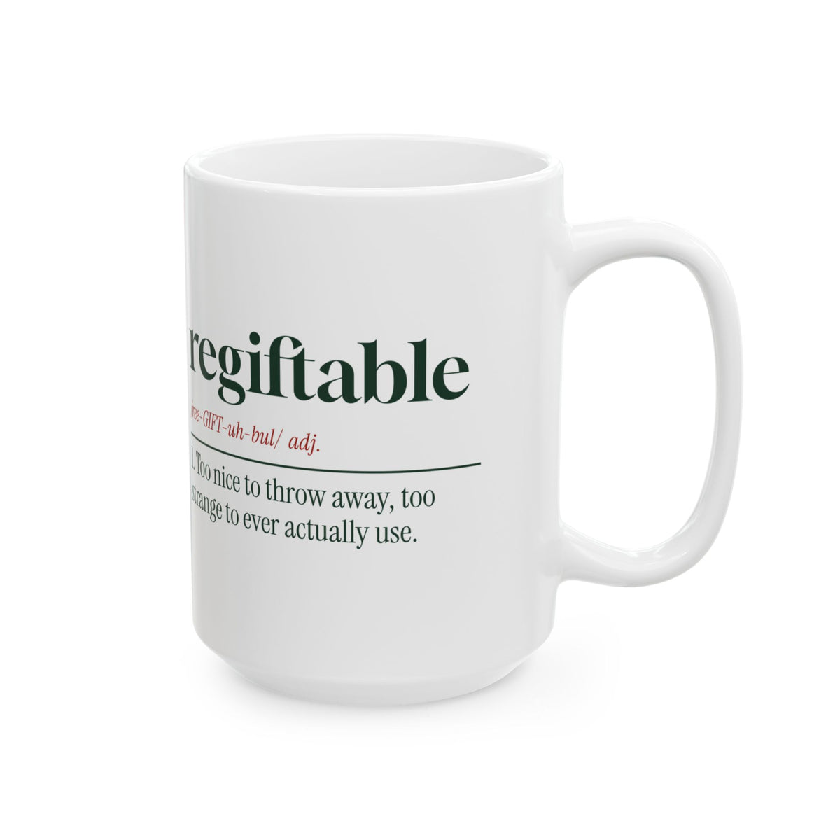 Funny White Elephant Coffee Mug Regiftable Definition For Gift Swaps