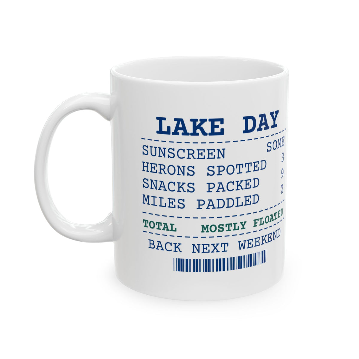 Funny Kayaking Coffee Mug Lake Day Receipt For Kayakers