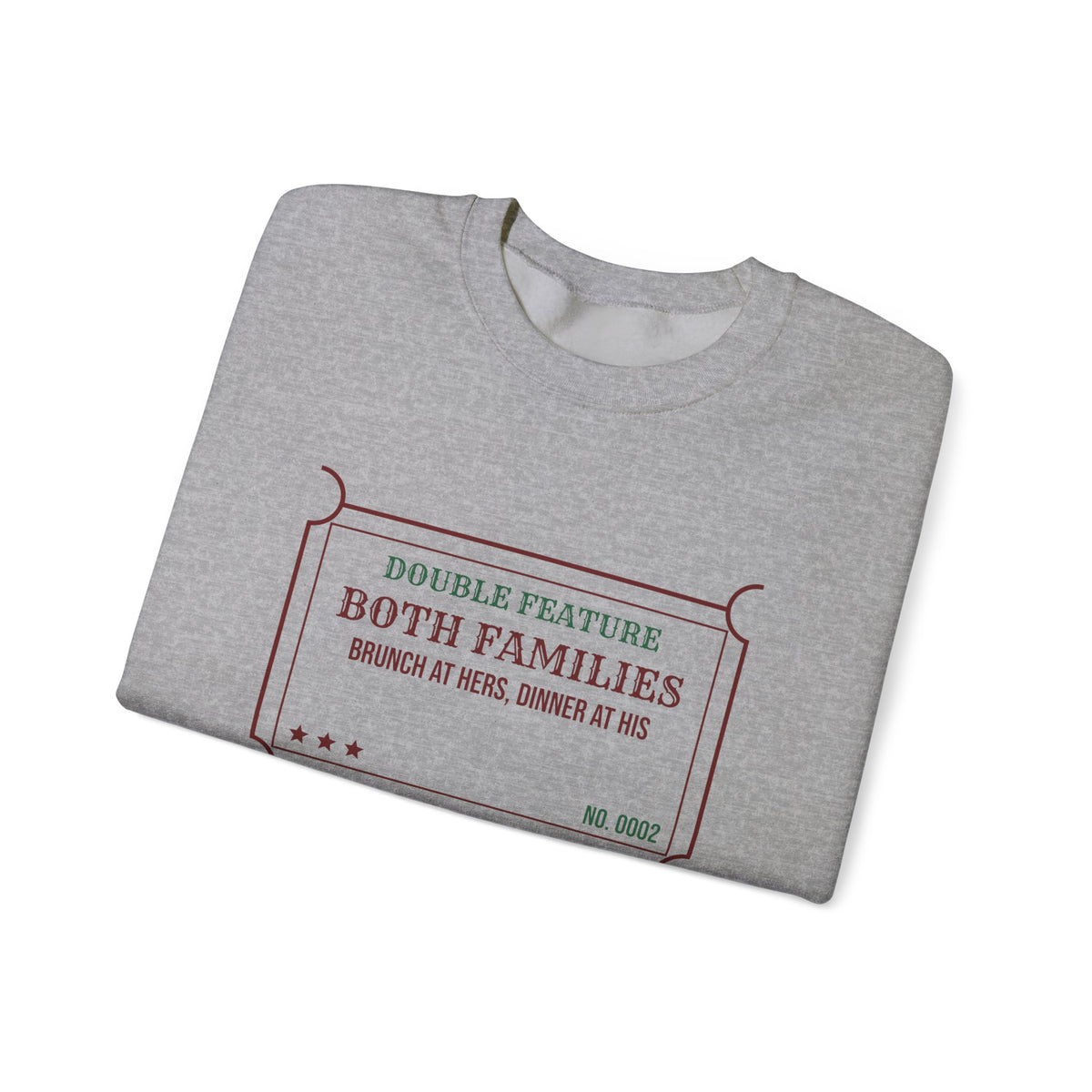 Funny Christmas In-Laws Sweatshirt Double Feature Both Families One Day