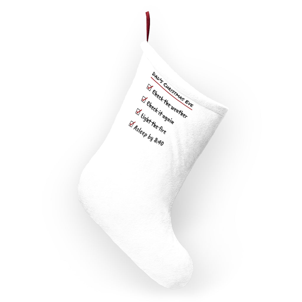 Funny Christmas Dad Christmas Stocking Christmas Eve Checklist Asleep By