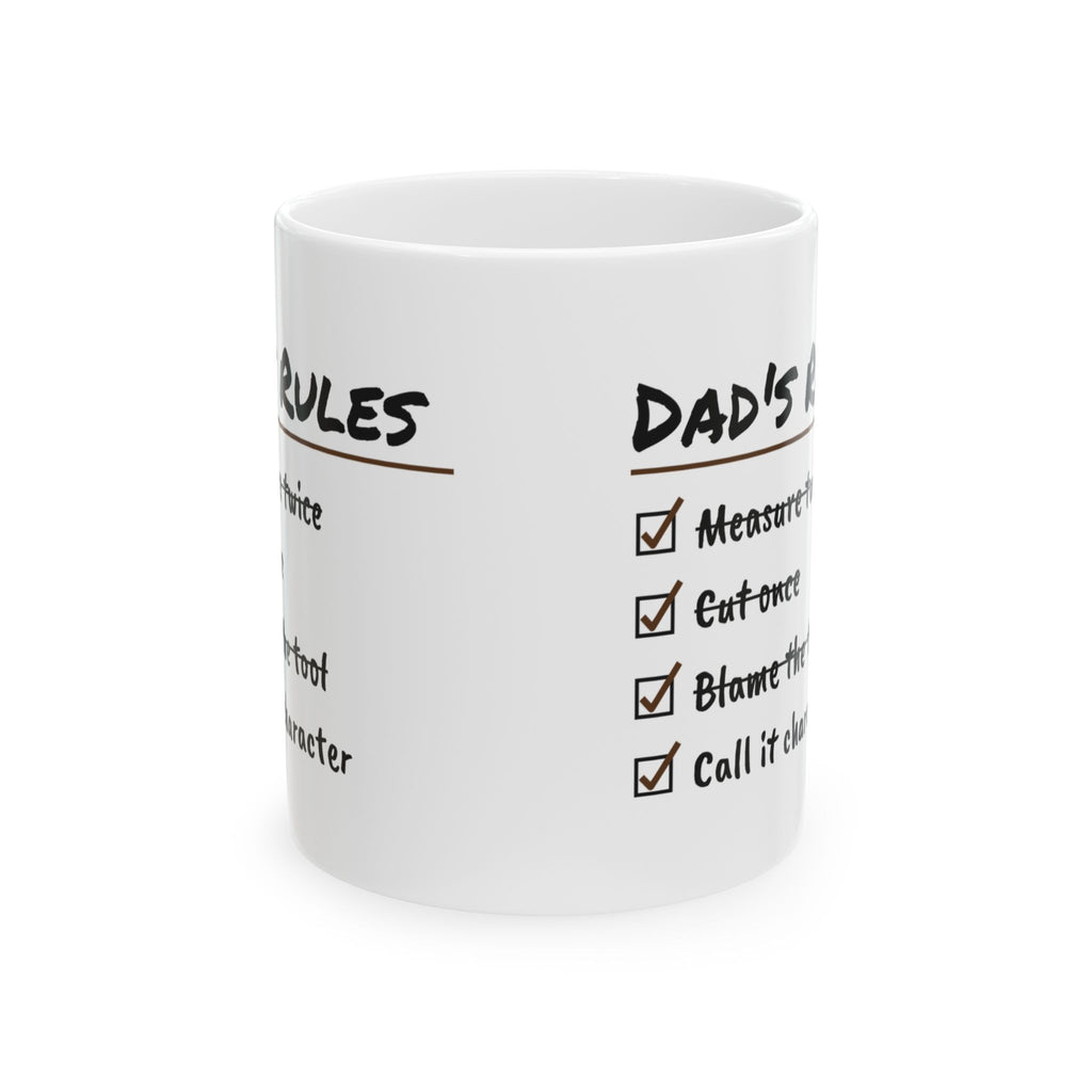 Funny Dad Coffee Mug Dads Rules Checklist For Dads