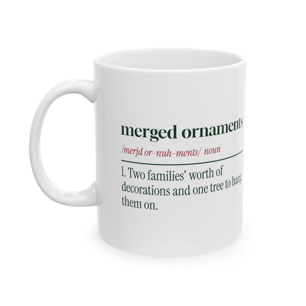 Funny Newlywed Christmas Coffee Mug Merged Ornaments Definition