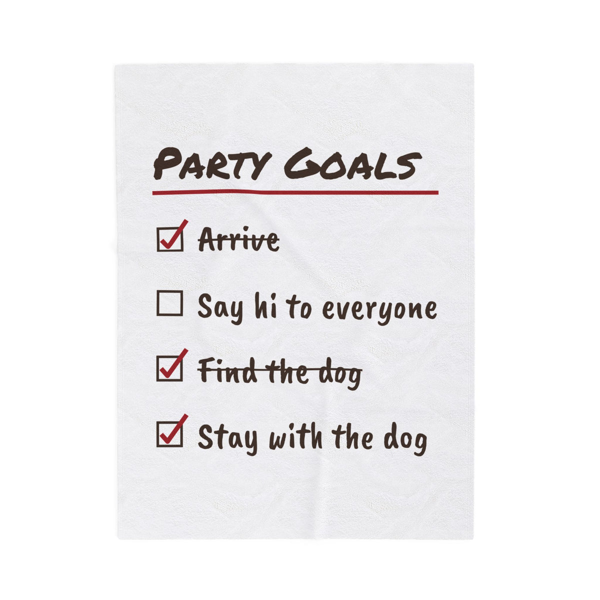 Funny Christmas Introvert Throw Blanket Find The Dog Party Checklist