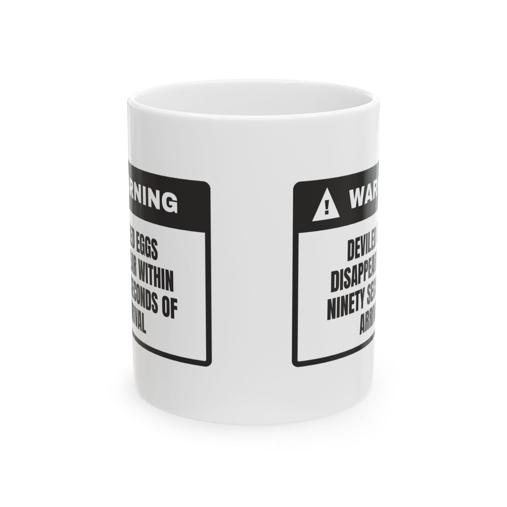 Funny Deviled Egg Coffee Mug Warning Label For Brunch Host
