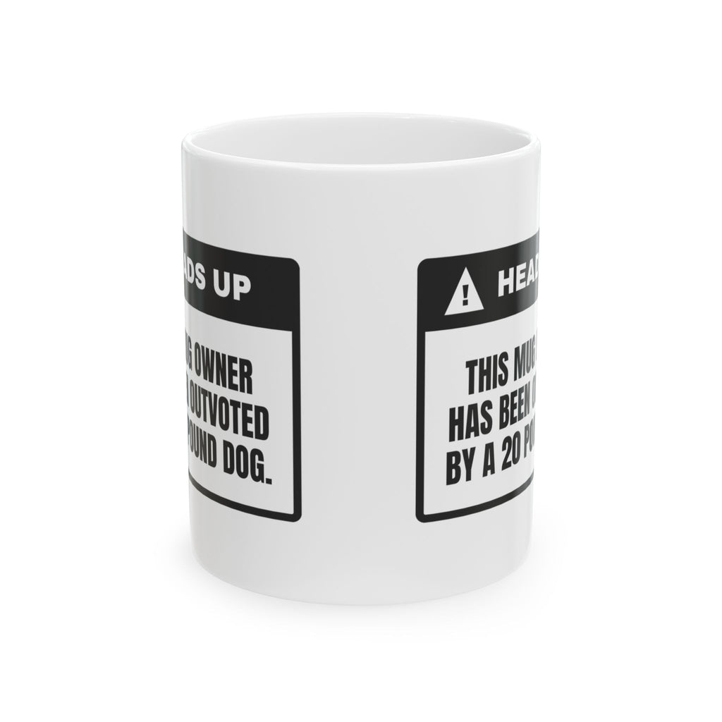 Funny French Bulldog Coffee Mug Outvoted By Dog