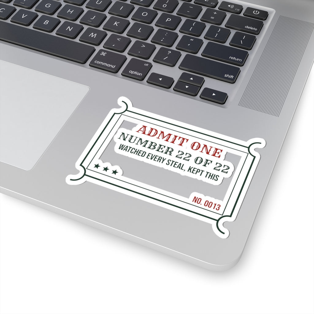 Funny White Elephant Sticker Number 22 Of 22 Ticket