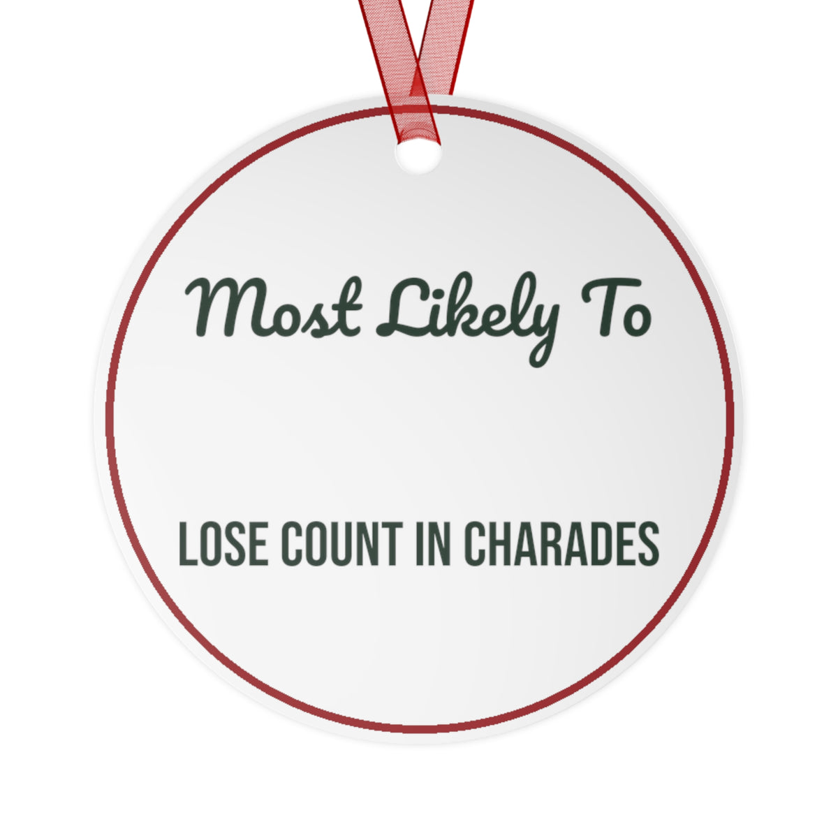 Funny Christmas Ornament Most Likely To Lose Count In Charades