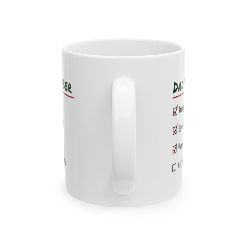 Funny Dad Christmas Coffee Mug Act Surprised By Socks Checklist