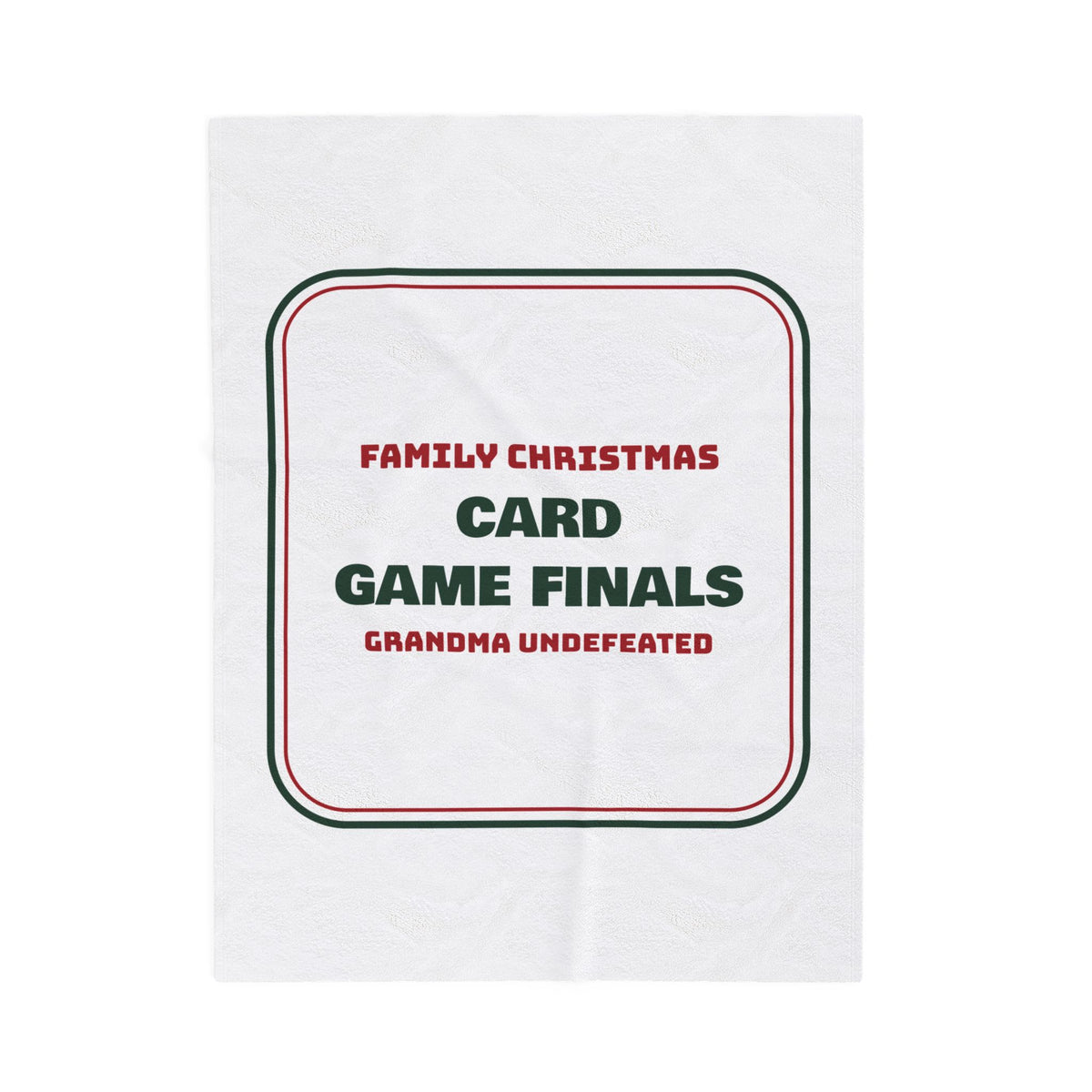 Funny Christmas Throw Blanket Card Game Finals Grandma Undefeated Sign