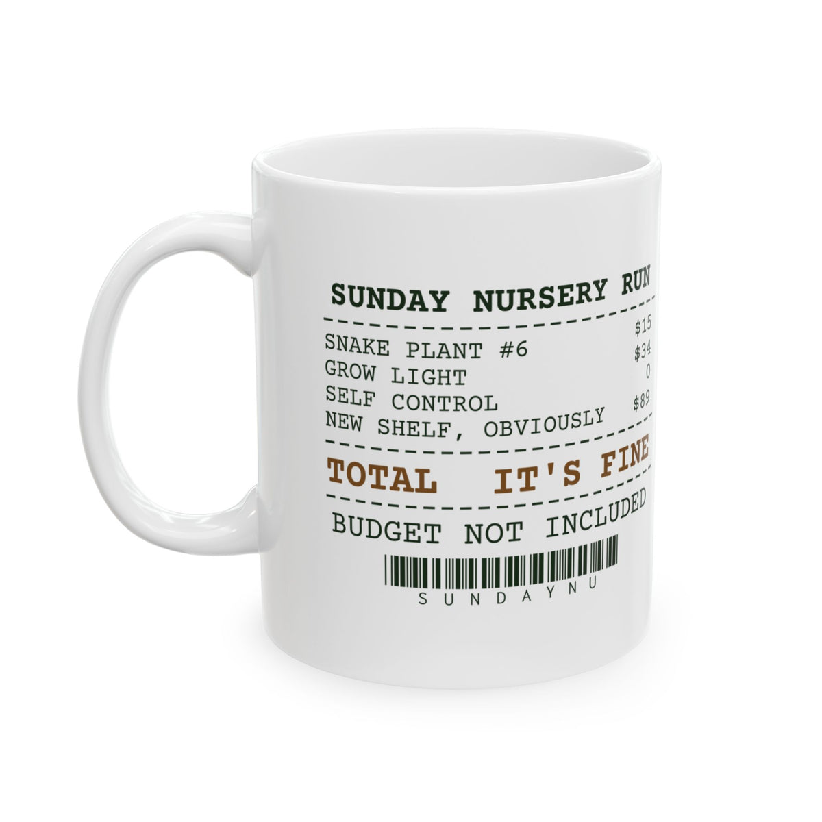 Plant Parent Coffee Mug It's Fine For Plant Lovers