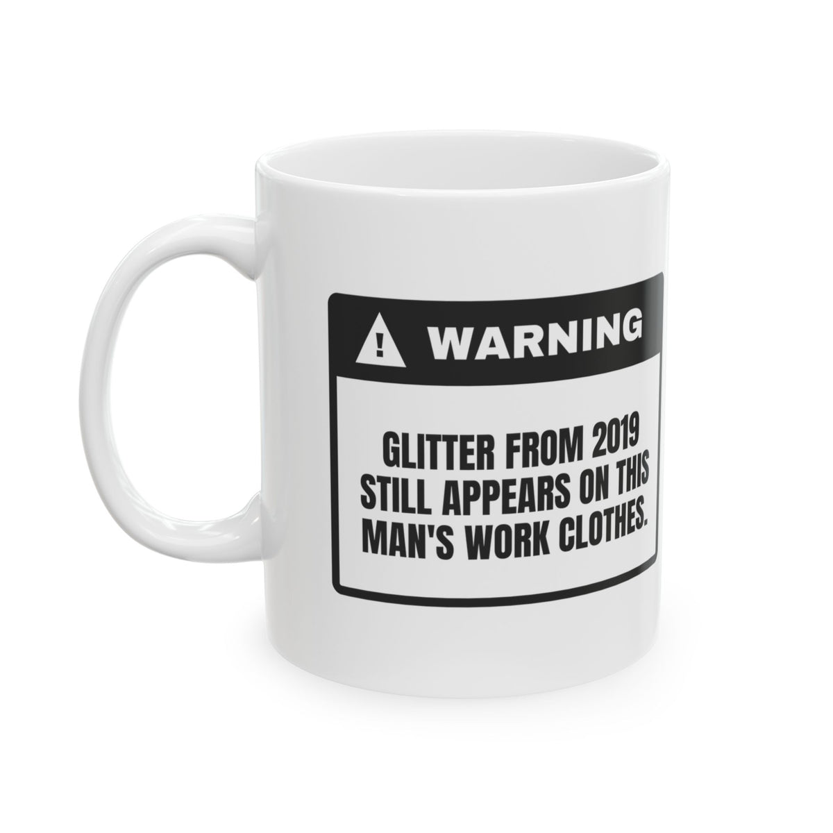 Glitter Hazard Warning Mug For Girl Dad