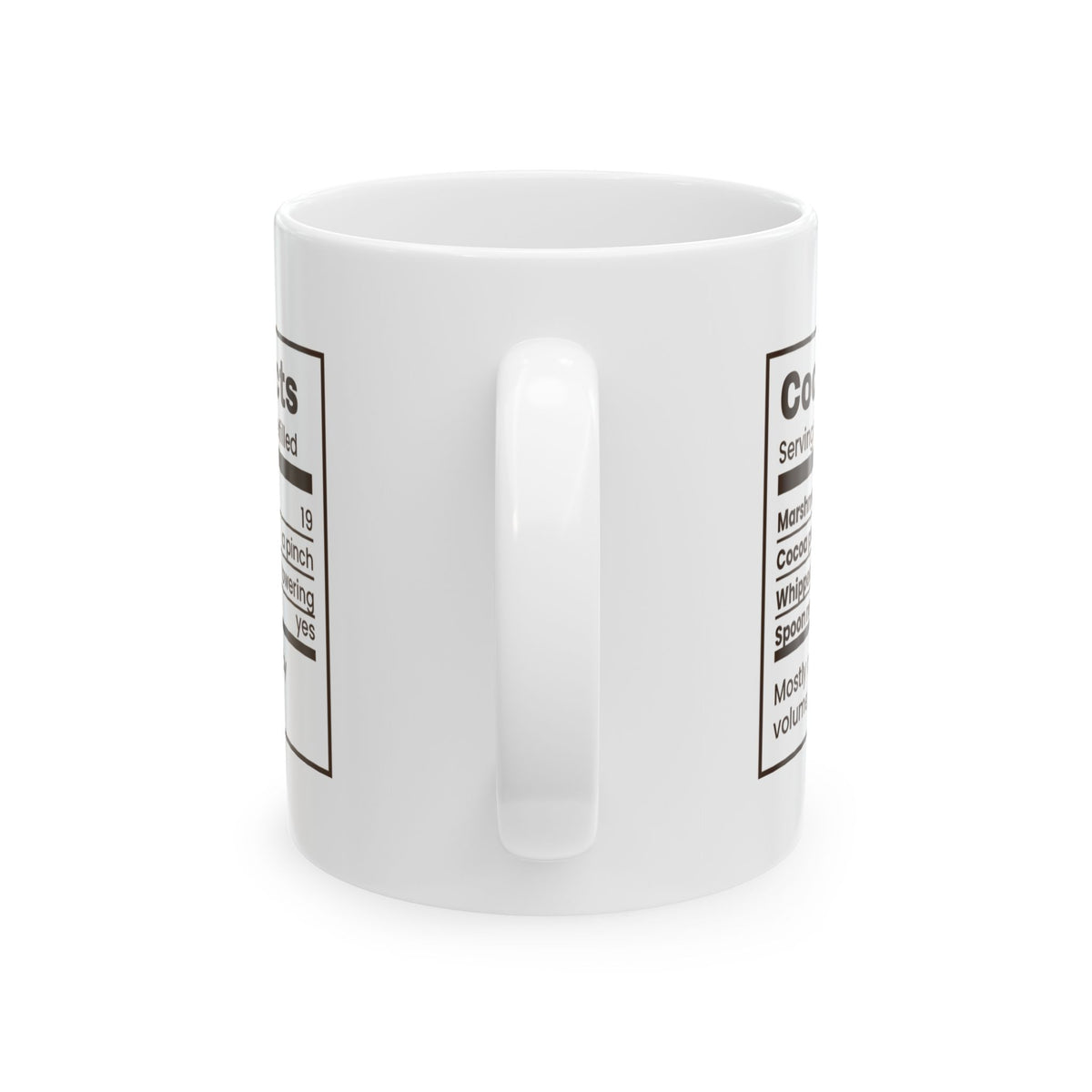 Funny Hot Cocoa Christmas Coffee Mug Cocoa Facts Marshmallows 19
