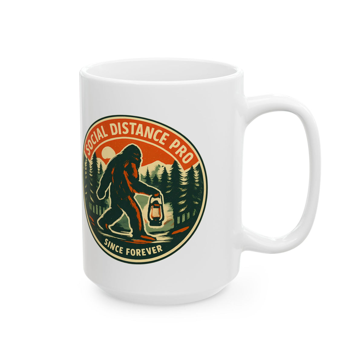 Social Distance Pro Since Forever Funny Vintage Bigfoot Coffee Mug