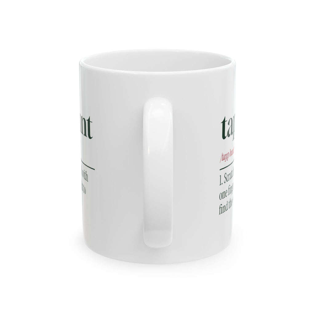 Funny Christmas Wrapping Coffee Mug Tape Hunt Dictionary Definition
