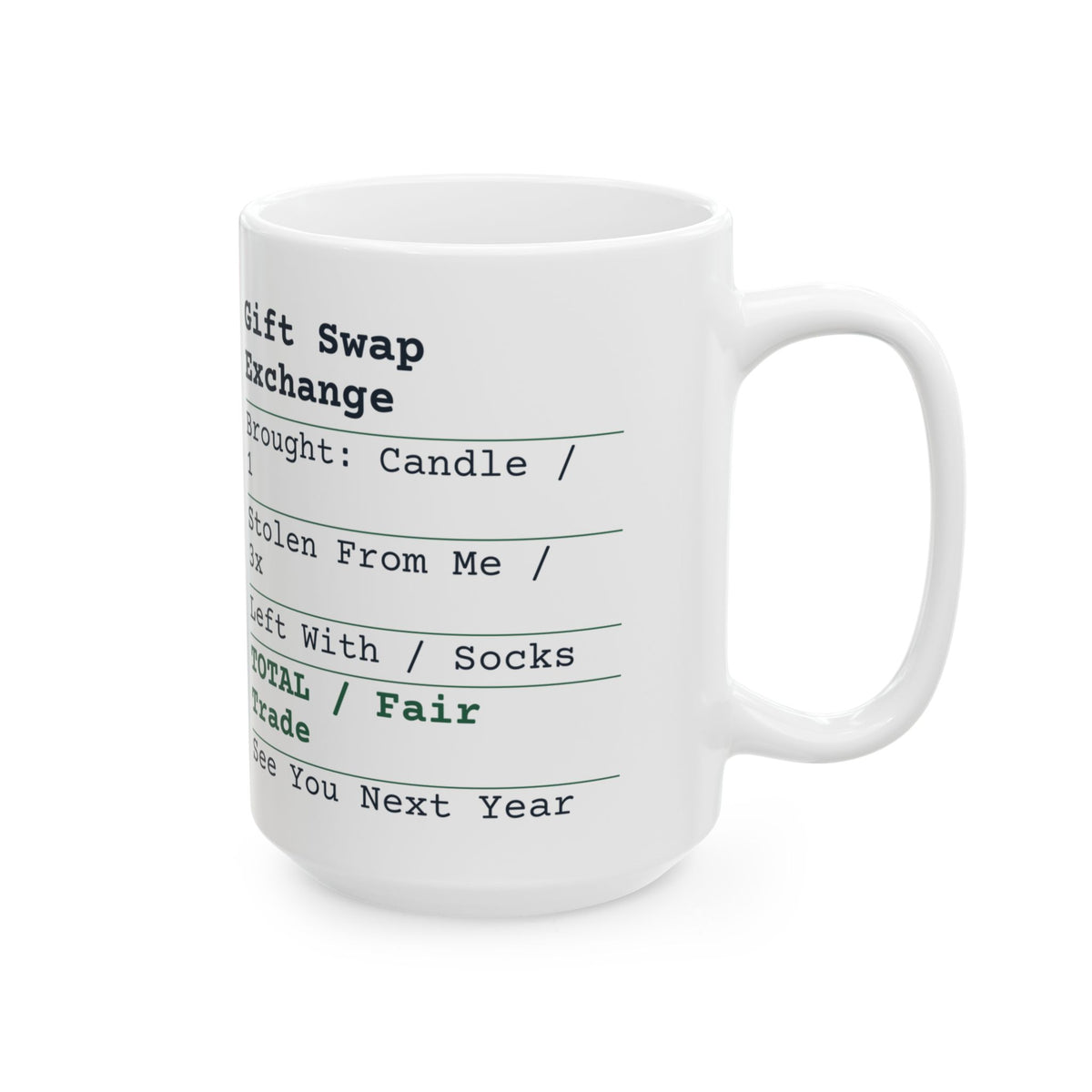 Funny White Elephant Coffee Mug Stolen From Me 3x Left With Socks