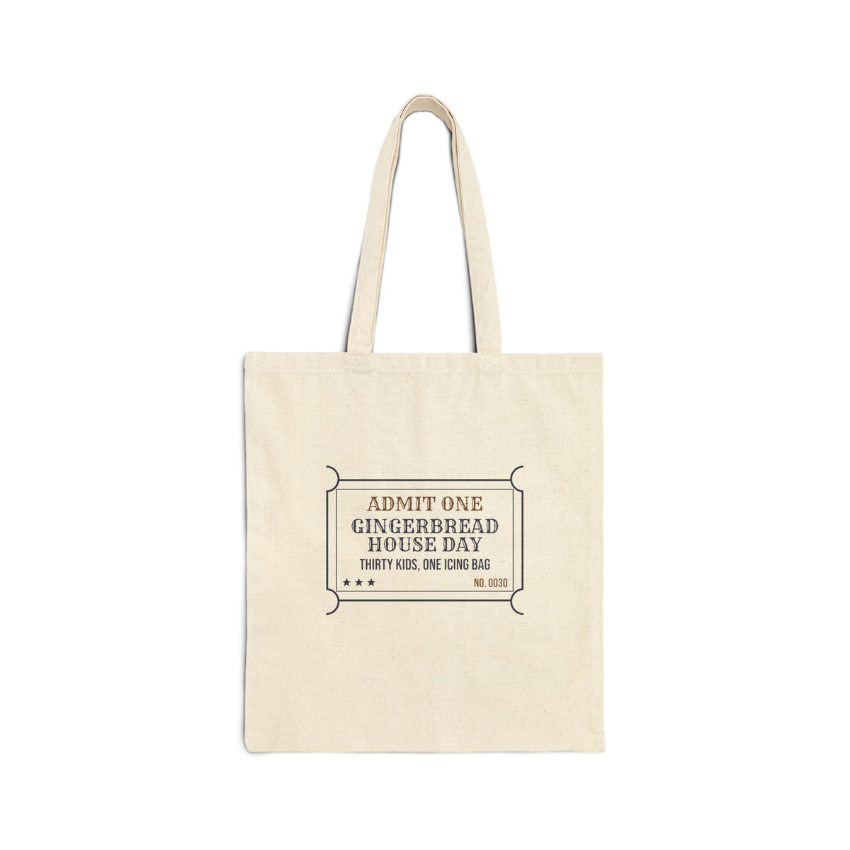 Funny Christmas Teacher Tote Bag Gingerbread House Day Ticket