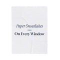 Christmas Throw Blanket Paper Snowflakes On Every Window Cozy Winter Cup