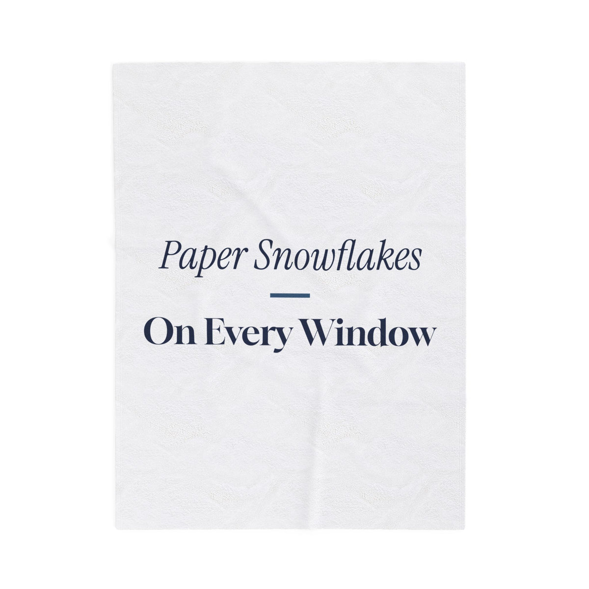 Christmas Throw Blanket Paper Snowflakes On Every Window Cozy Winter Cup