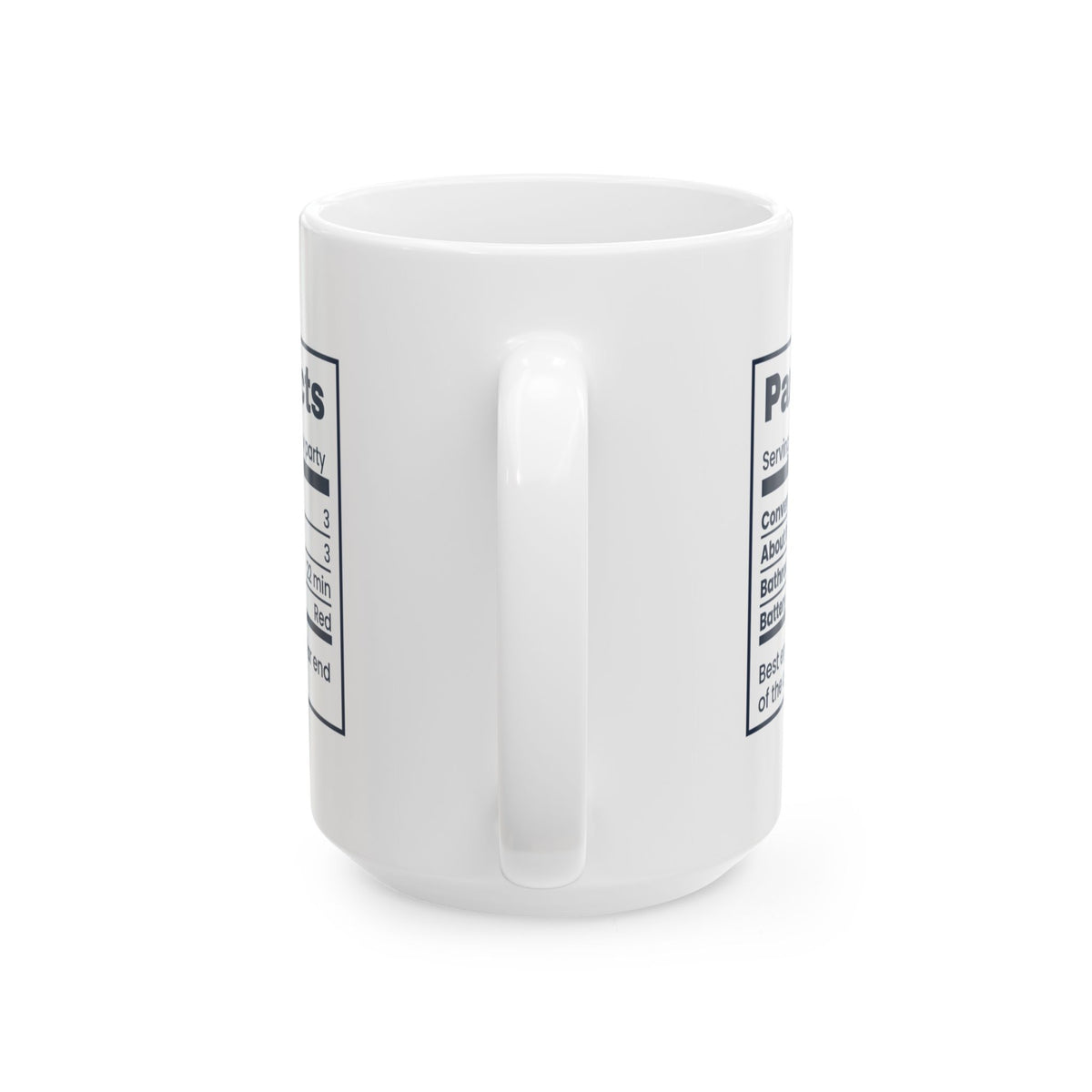 Funny Introvert Christmas Party Coffee Mug Party Nutrition Facts