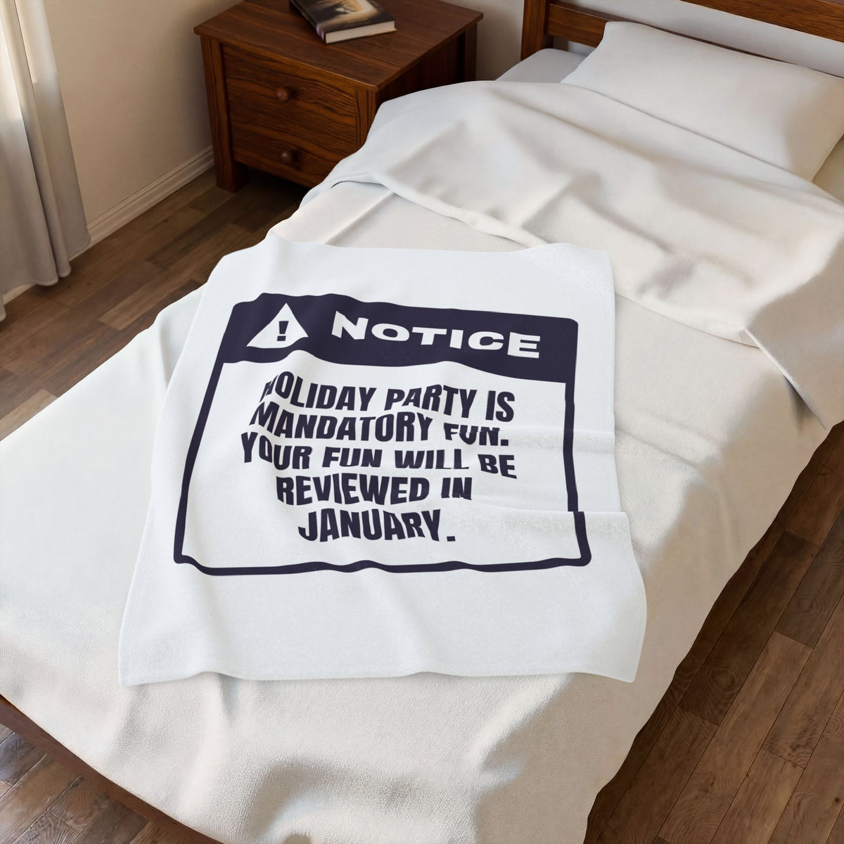 Funny Office Christmas Party Throw Blanket Mandatory Fun Reviewed In