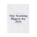 Baby's First Christmas Throw Blanket Tiny Stocking Biggest Joy 2026