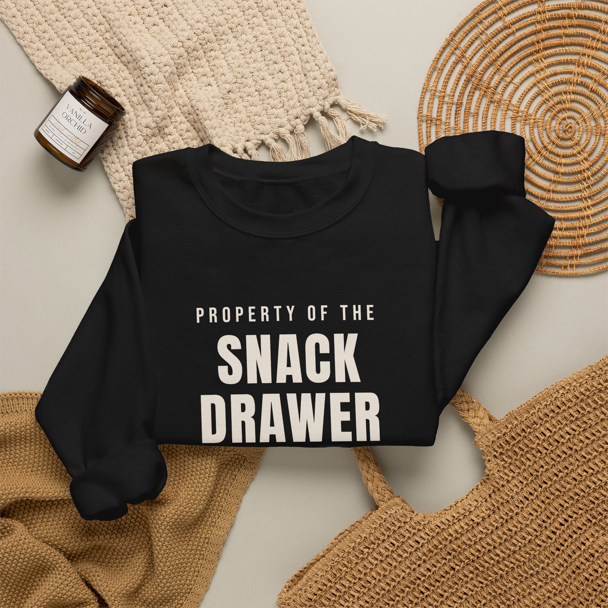 Funny Office Sweatshirt Property Of The Snack Drawer