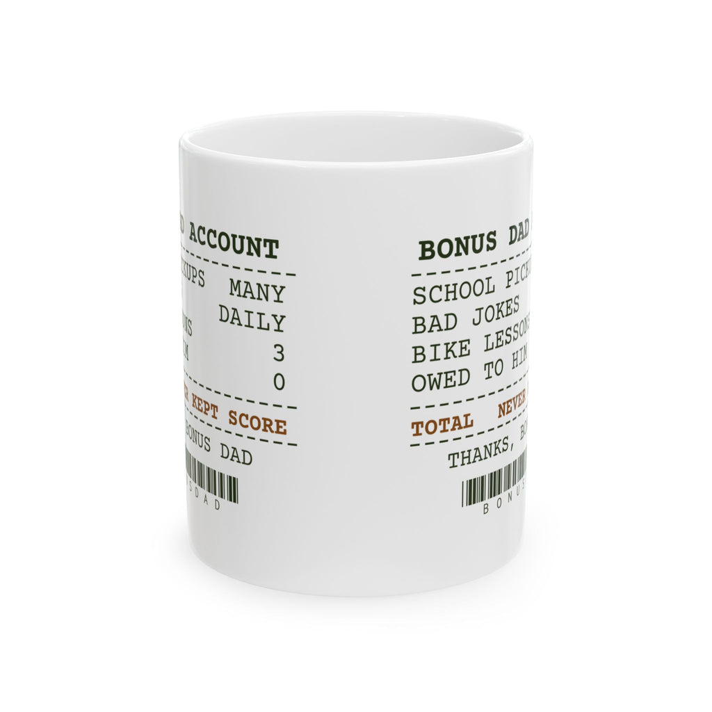 Funny Stepdad Coffee Mug Bonus Dad Account Receipt For Stepfathers
