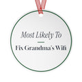 Funny Christmas Ornament Most Likely To Fix Grandma's Wifi