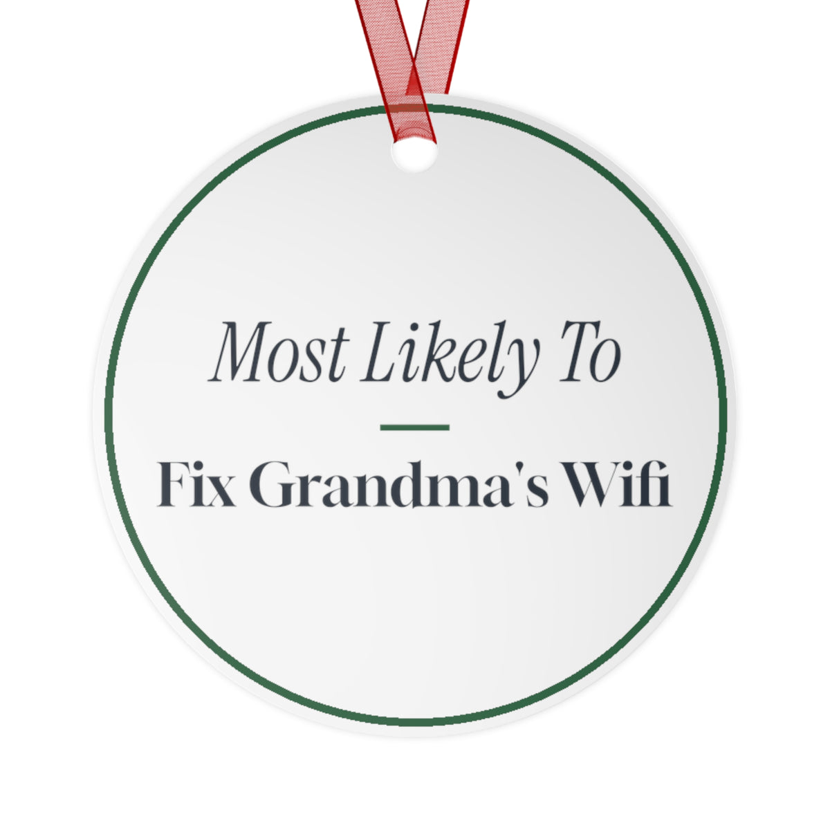 Funny Christmas Ornament Most Likely To Fix Grandma's Wifi