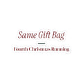 Funny Christmas Sticker Same Gift Bag Fourth Christmas Running