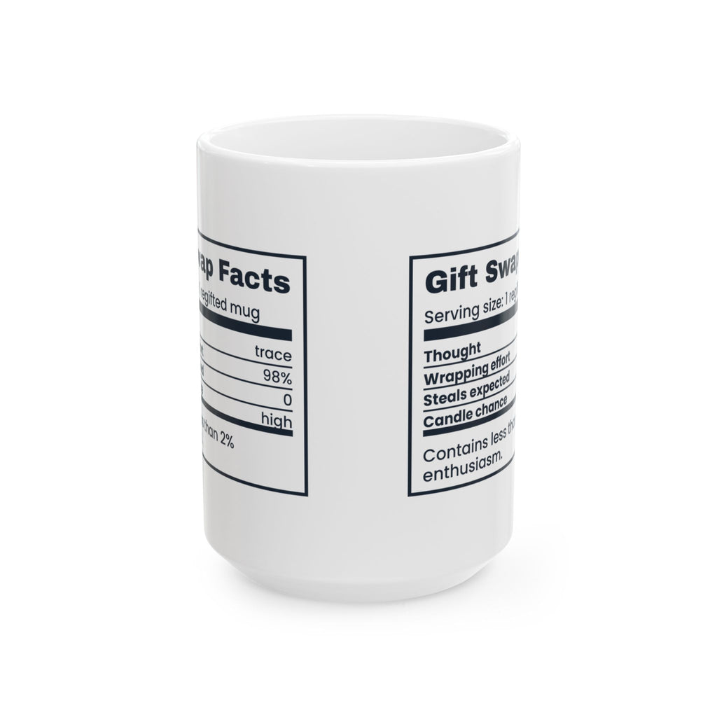 Funny White Elephant Coffee Mug Gift Swap Facts Thought Trace Amounts