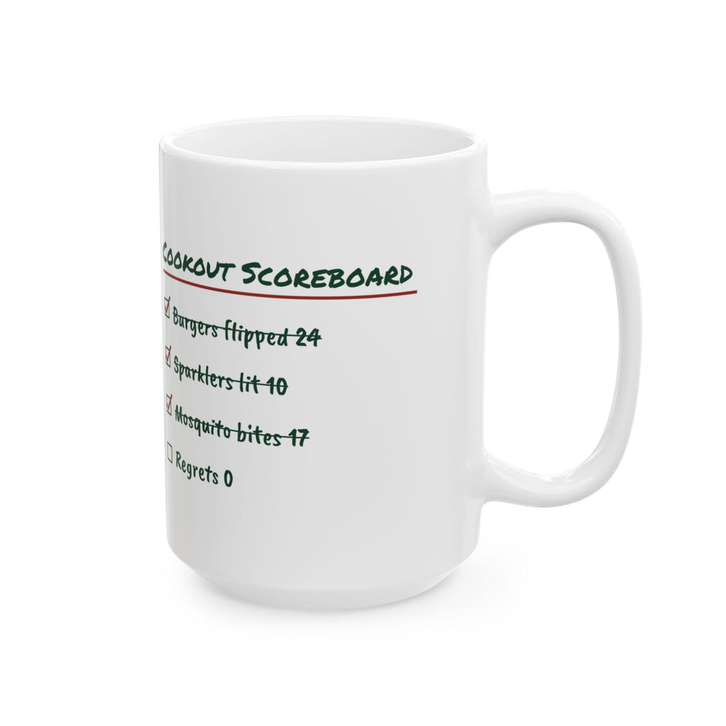 Funny Cookout Scoreboard Coffee Mug Checklist For BBQ Lovers