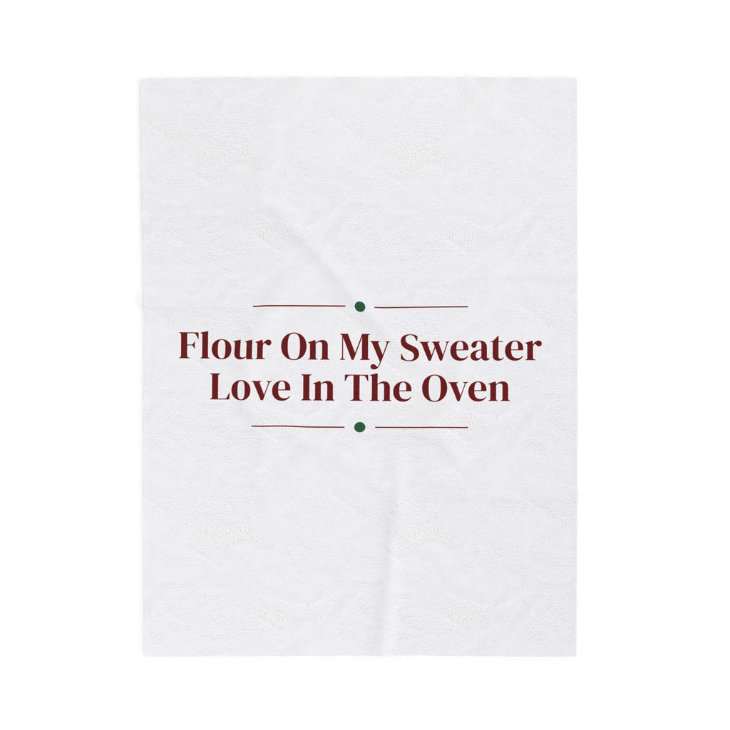Christmas Baking Throw Blanket Flour On My Sweater Love In The Oven