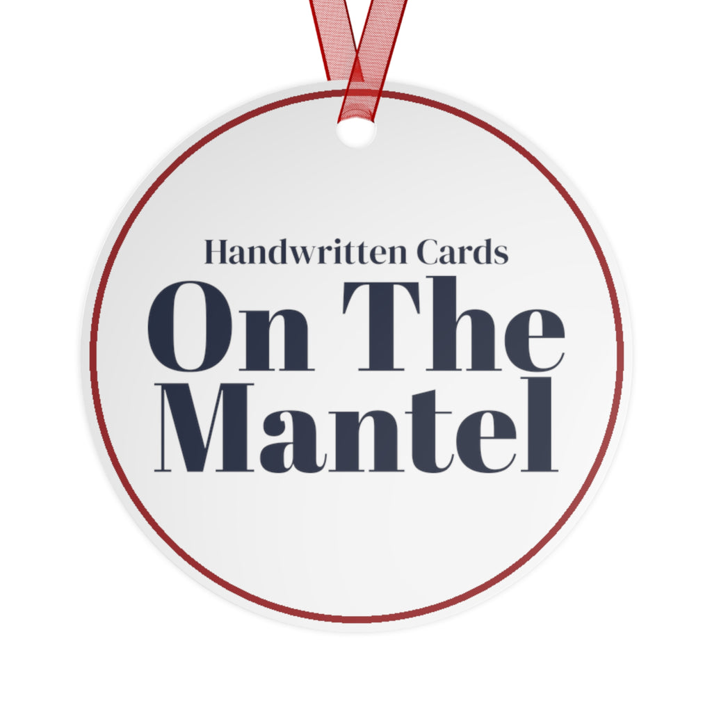 Christmas Ornament Handwritten Cards On The Mantel Cozy Keepsake