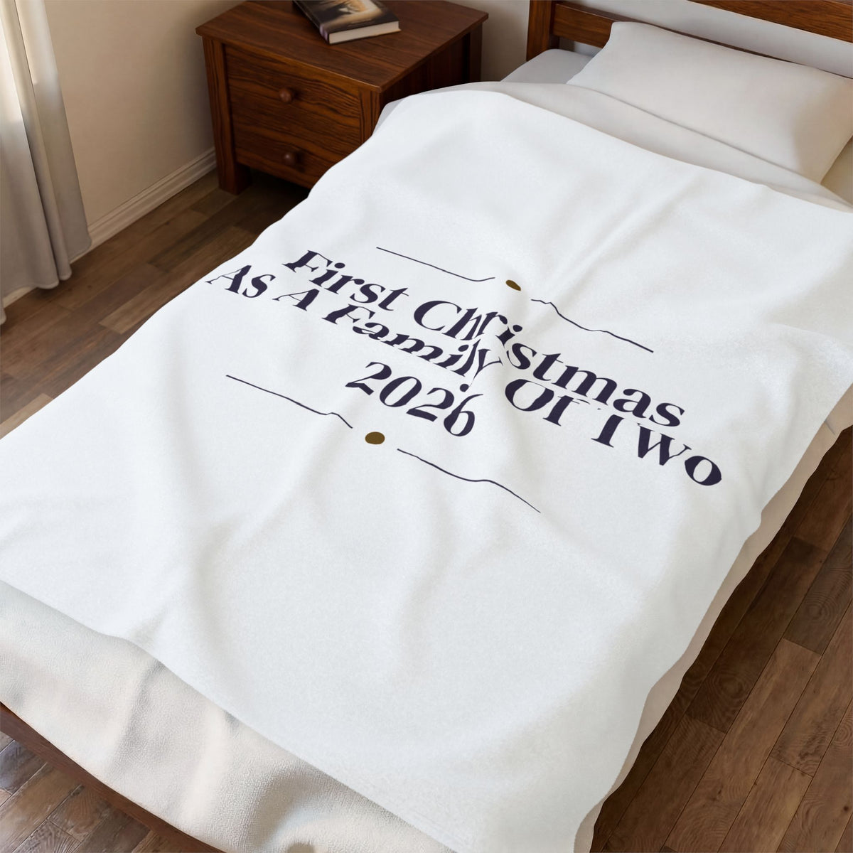 First Christmas Married Throw Blanket As A Family Of Two 2026 Newlyweds