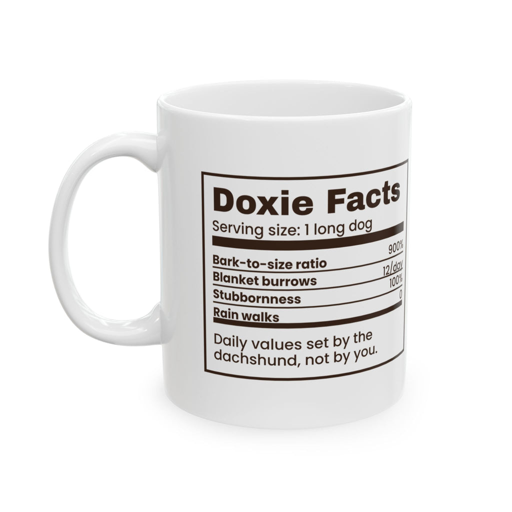 Funny Dachshund Coffee Mug Doxie Facts Bark To Size Ratio
