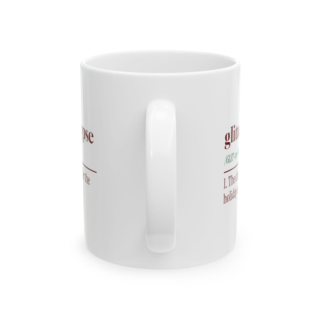 Funny Christmas Teacher Coffee Mug Glitterpocalypse Dictionary