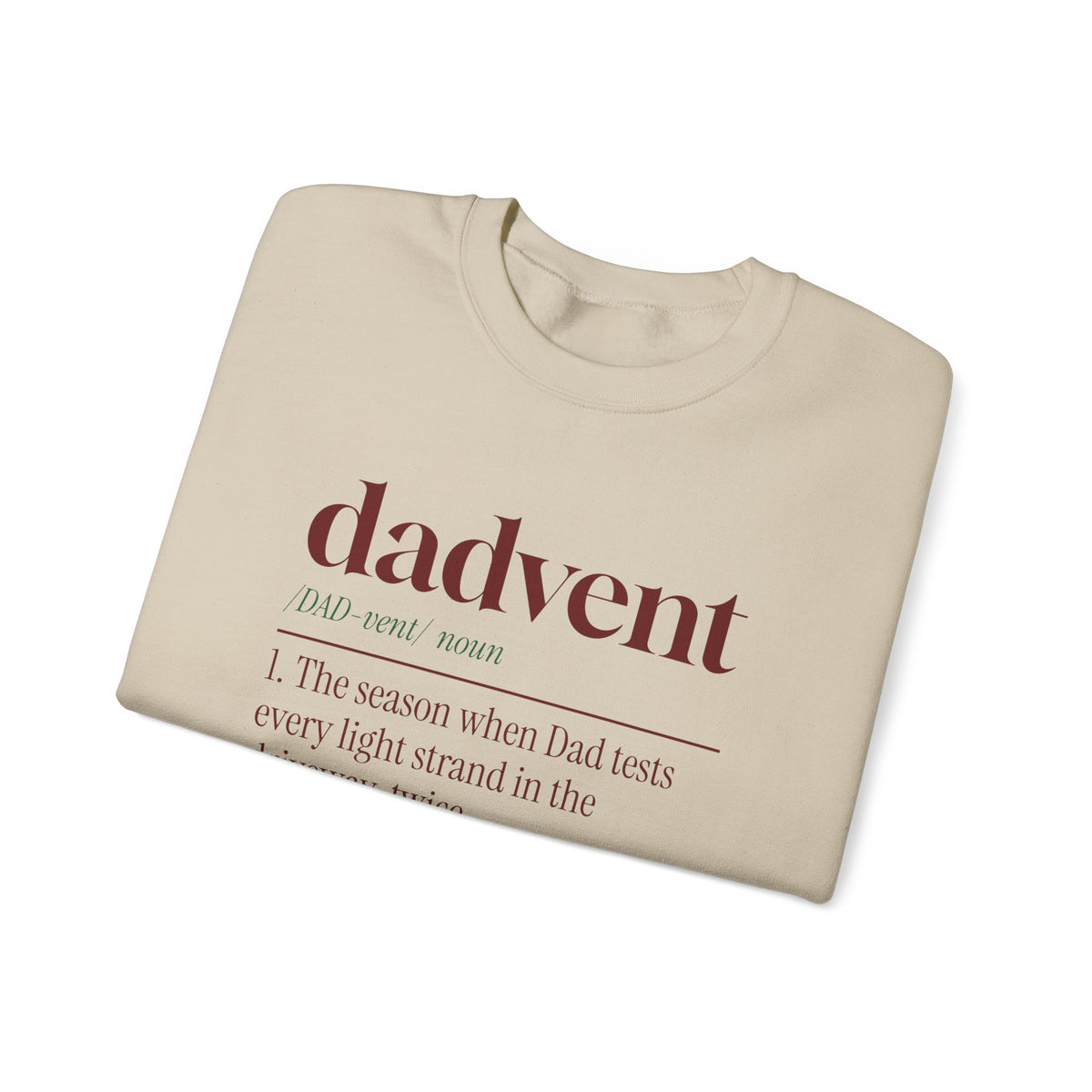 Funny Christmas Dad Sweatshirt Dadvent Dictionary Definition