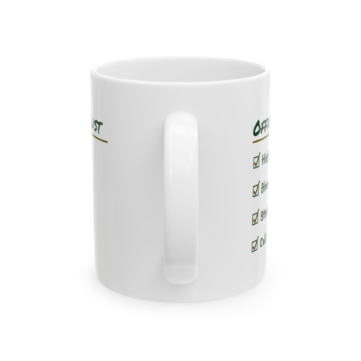 Office Luck List Checklist Mug Coworker