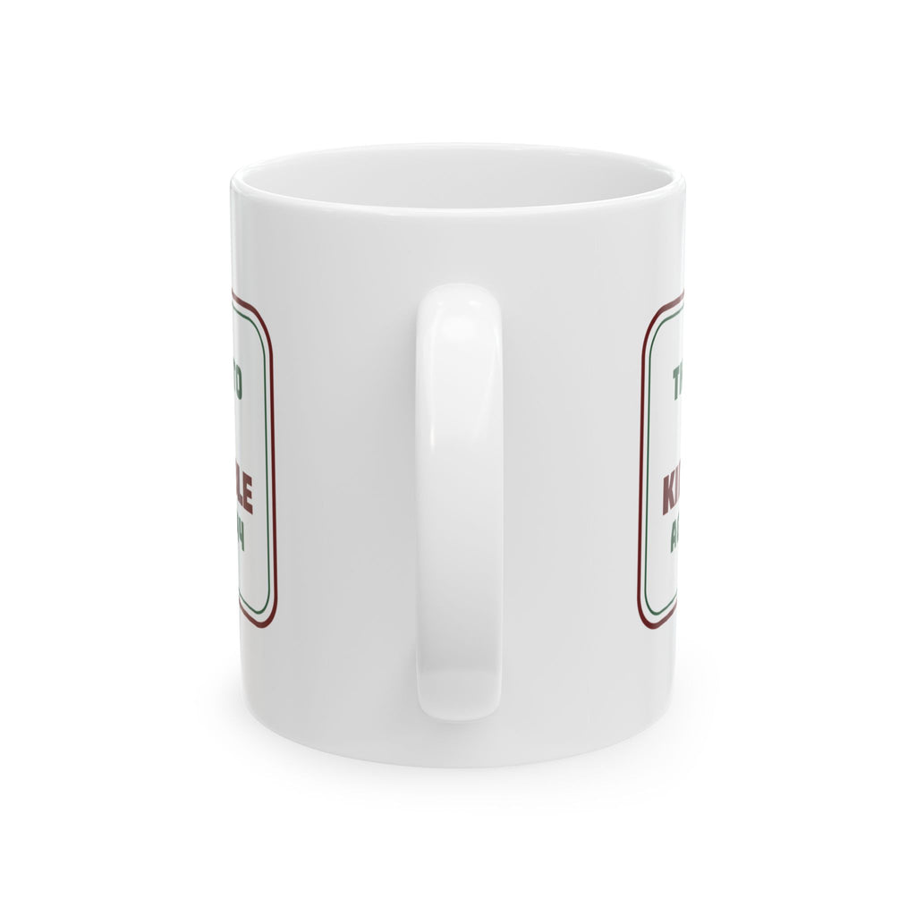 Funny Family Christmas Coffee Mug The Kids' Table Ages 4 To 44 Sign