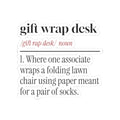 Funny Christmas Retail Sticker Gift Wrap Desk Dictionary Definition