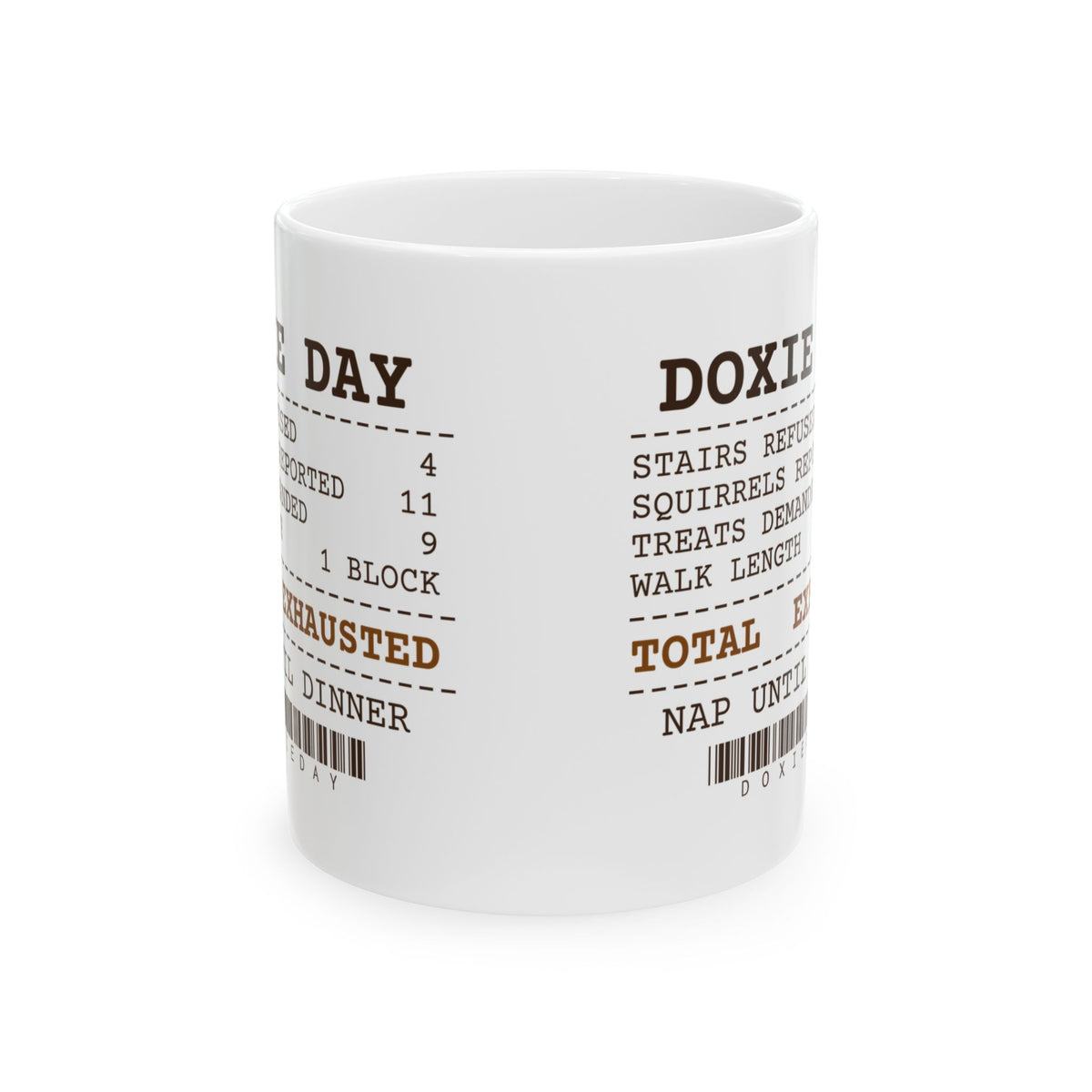Funny Dachshund Coffee Mug Squirrels Reported 11 Walk Length One Block