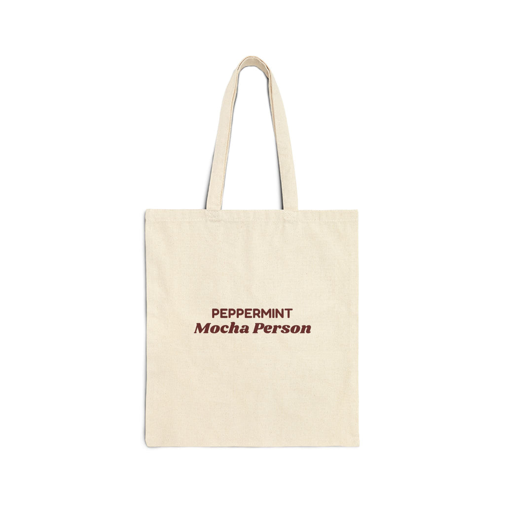 Christmas Tote Bag Peppermint Mocha Person For Coffee Lovers
