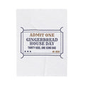 Funny Christmas Teacher Throw Blanket Gingerbread House Day Ticket