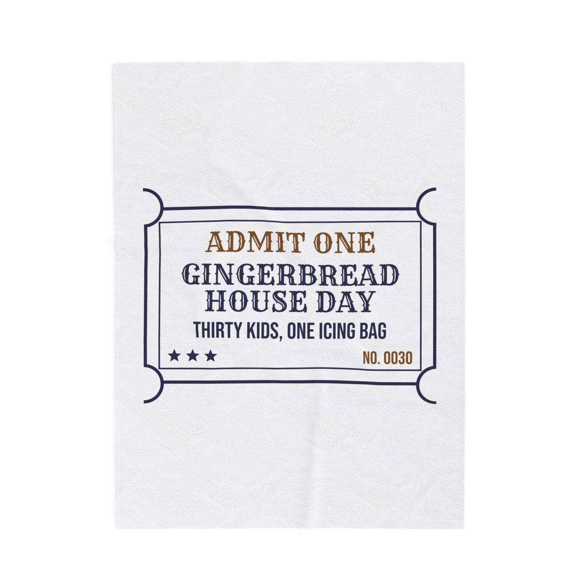 Funny Christmas Teacher Throw Blanket Gingerbread House Day Ticket